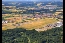 Vue aérienne de Site de vol à voile Malmsheim du SFC Leonberg Renningen à le quartier Malmsheim in Renningen dans le département Bade-Wurtemberg, Allemagne