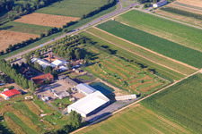 Parc de football et de golf du Palatinat du Sud à Adamshof Kandel à Kandel dans le département Rhénanie-Palatinat, Allemagne vu d'un drone