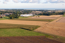 Vue aérienne de Béthencourt-sur-Mer dans le département Somme, France