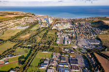 Vue aérienne de Quartier Treport Moderne in Le Tréport dans le département Seine-Maritime, France