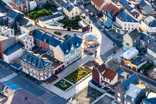 Vue d'oiseau de Cayeux-sur-Mer dans le département Somme, France