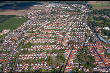 Photographie aérienne de De l'ouest à Bellheim dans le département Rhénanie-Palatinat, Allemagne