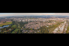 Vue aérienne de Panorama BASF depuis l'Ouest à Friesenheim dans le département Rhénanie-Palatinat, Allemagne