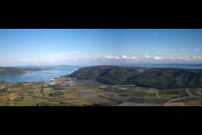 Vue oblique de Zone riveraine du lac de Constance à le quartier Bodman in Bodman-Ludwigshafen dans le département Bade-Wurtemberg, Allemagne