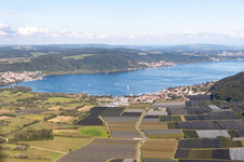 Zone riveraine du lac de Constance à le quartier Bodman in Bodman-Ludwigshafen dans le département Bade-Wurtemberg, Allemagne d'en haut
