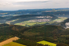 Vue oblique de Fridingen an der Donau dans le département Bade-Wurtemberg, Allemagne