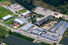 Vue aérienne de Centre de caravanes Burmeister à le quartier Ludwigshafen in Bodman-Ludwigshafen dans le département Bade-Wurtemberg, Allemagne