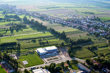 Vue aérienne de Salle polyvalente Bienwaldhalle à Kandel dans le département Rhénanie-Palatinat, Allemagne