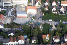 Vue aérienne de Fête municipale, place communautaire à Kandel dans le département Rhénanie-Palatinat, Allemagne