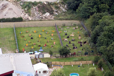 Vue aérienne de Paintball à le quartier Minderslachen in Kandel dans le département Rhénanie-Palatinat, Allemagne