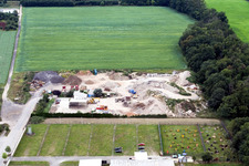 Vue aérienne de Recyclage des déchets de chantier Gaudier à le quartier Minderslachen in Kandel dans le département Rhénanie-Palatinat, Allemagne