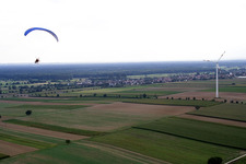 Vue aérienne de Entre Kandel et Höfen à Höfen dans le département Rhénanie-Palatinat, Allemagne