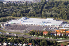 Photographie aérienne de Centre commercial à le quartier Maximiliansau in Wörth am Rhein dans le département Rhénanie-Palatinat, Allemagne
