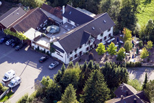 Vue aérienne de Waldgasthof Bienwaldmühle à Scheibenhardt dans le département Rhénanie-Palatinat, Allemagne