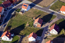Vue oblique de Nouvelle zone de développement à le quartier Schaidt in Wörth am Rhein dans le département Rhénanie-Palatinat, Allemagne
