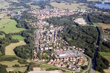 Lauterbourg dans le département Bas Rhin, France du point de vue du drone