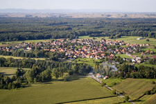 Forstfeld dans le département Bas Rhin, France d'en haut