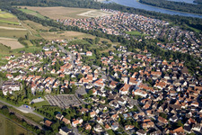Drusenheim dans le département Bas Rhin, France depuis l'avion
