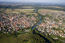 Drusenheim dans le département Bas Rhin, France vue du ciel