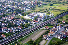 Vue aérienne de Horloge à le quartier Urloffen in Appenweier dans le département Bade-Wurtemberg, Allemagne