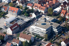 Vue oblique de Banque d'épargne à Kandel dans le département Rhénanie-Palatinat, Allemagne