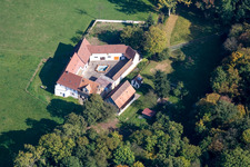 Photographie aérienne de Herrenmühle à le quartier Minderslachen in Kandel dans le département Rhénanie-Palatinat, Allemagne