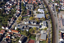 Photographie aérienne de Lycée Ludwig-Marum Pfinztal à le quartier Berghausen in Pfinztal dans le département Bade-Wurtemberg, Allemagne