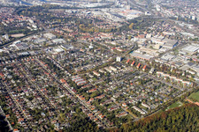 Vue aérienne de Quartier Grünwinkel in Karlsruhe dans le département Bade-Wurtemberg, Allemagne