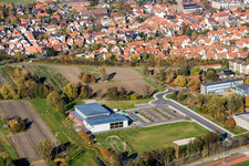 Bienwaldhalle à Kandel dans le département Rhénanie-Palatinat, Allemagne vue du ciel