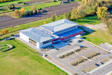 Vue aérienne de Salle d'événements Bienwaldhalle à Kandel dans le département Rhénanie-Palatinat, Allemagne