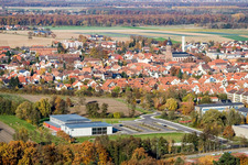 Vue d'oiseau de Salle Bienwald Kandel à Kandel dans le département Rhénanie-Palatinat, Allemagne