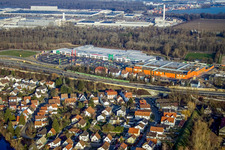 Centre Maximilien à le quartier Maximiliansau in Wörth am Rhein dans le département Rhénanie-Palatinat, Allemagne vue d'en haut