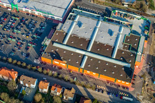 Quincaillerie Globus au Centre Maximilien à le quartier Maximiliansau in Wörth am Rhein dans le département Rhénanie-Palatinat, Allemagne vue du ciel