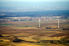 Vue aérienne de Du sud-ouest à le quartier Offenbach in Offenbach an der Queich dans le département Rhénanie-Palatinat, Allemagne