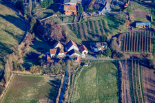 Moulin à vent à Winden dans le département Rhénanie-Palatinat, Allemagne depuis l'avion