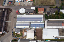 Vue aérienne de Sparta Carpentry GmbH à le quartier Offenbach in Offenbach an der Queich dans le département Rhénanie-Palatinat, Allemagne