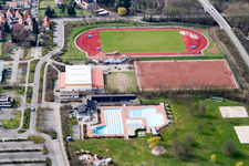 Photographie aérienne de Stade Queichtal à le quartier Offenbach in Offenbach an der Queich dans le département Rhénanie-Palatinat, Allemagne