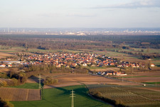 Photographie aérienne de De l'ouest à Minfeld dans le département Rhénanie-Palatinat, Allemagne