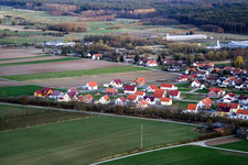 Vue aérienne de Nouvelle zone de développement NO à le quartier Schaidt in Wörth am Rhein dans le département Rhénanie-Palatinat, Allemagne