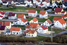 Nouvelle zone de développement NO à le quartier Schaidt in Wörth am Rhein dans le département Rhénanie-Palatinat, Allemagne d'en haut