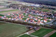 Nouvelle zone de développement NO à le quartier Schaidt in Wörth am Rhein dans le département Rhénanie-Palatinat, Allemagne hors des airs