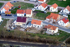 Nouvelle zone de développement NO à le quartier Schaidt in Wörth am Rhein dans le département Rhénanie-Palatinat, Allemagne depuis l'avion