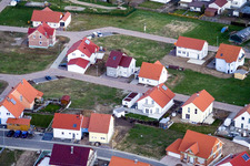 Nouvelle zone de développement NO à le quartier Schaidt in Wörth am Rhein dans le département Rhénanie-Palatinat, Allemagne vue du ciel