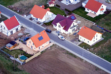 Nouvelle zone de développement NO à le quartier Schaidt in Wörth am Rhein dans le département Rhénanie-Palatinat, Allemagne vu d'un drone