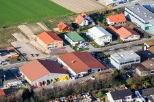 Zone commerciale Im Gereut à Hatzenbühl dans le département Rhénanie-Palatinat, Allemagne depuis l'avion