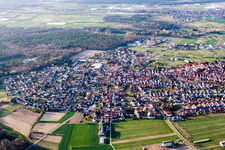 Vue aérienne de Harthausen dans le département Rhénanie-Palatinat, Allemagne