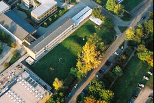 Vue aérienne de IGS et collège à Kandel dans le département Rhénanie-Palatinat, Allemagne