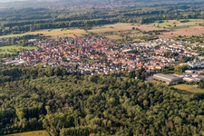 Quartier Rheinsheim in Philippsburg dans le département Bade-Wurtemberg, Allemagne d'un drone
