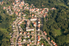 Lauterbourg dans le département Bas Rhin, France vu d'un drone