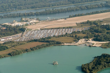Vue aérienne de Lauterbourg dans le département Bas Rhin, France